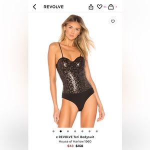 House of Harlow x Revolve Sequin Leopard Bodysuit